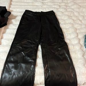 Faux leather pants